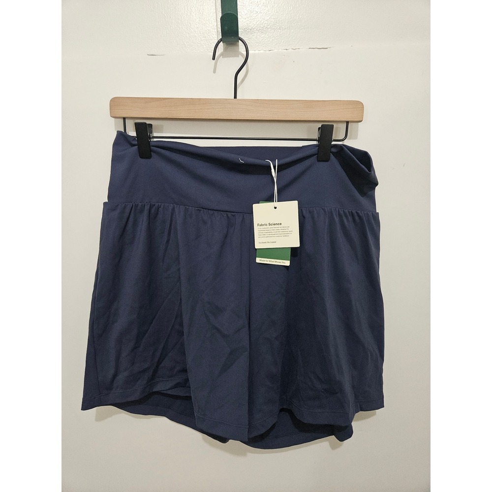 Halara Softlyzero Air Athletic Shorts Navy Blue High Waisted XL Long NWT